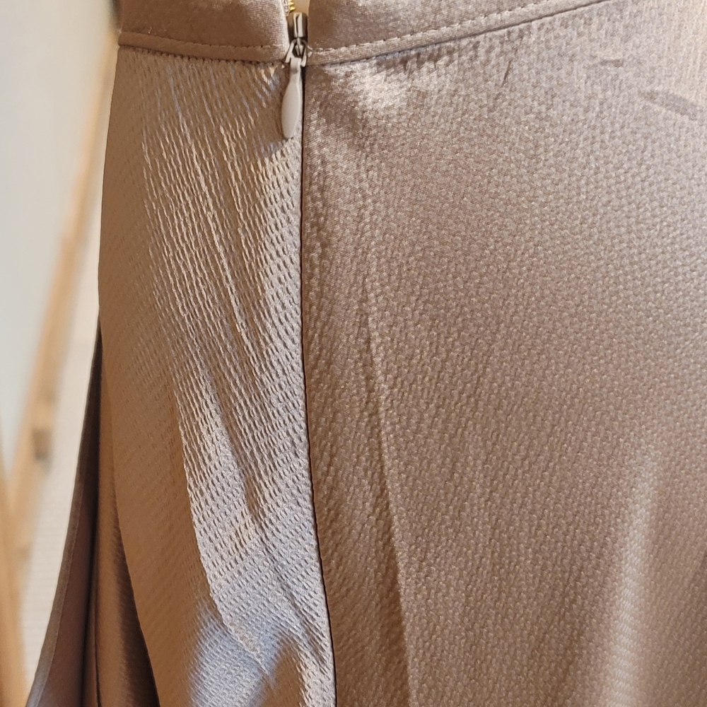 Trina Turk Sahel Satin Asymmetric Midi-Skirt - Picture 6 of 8